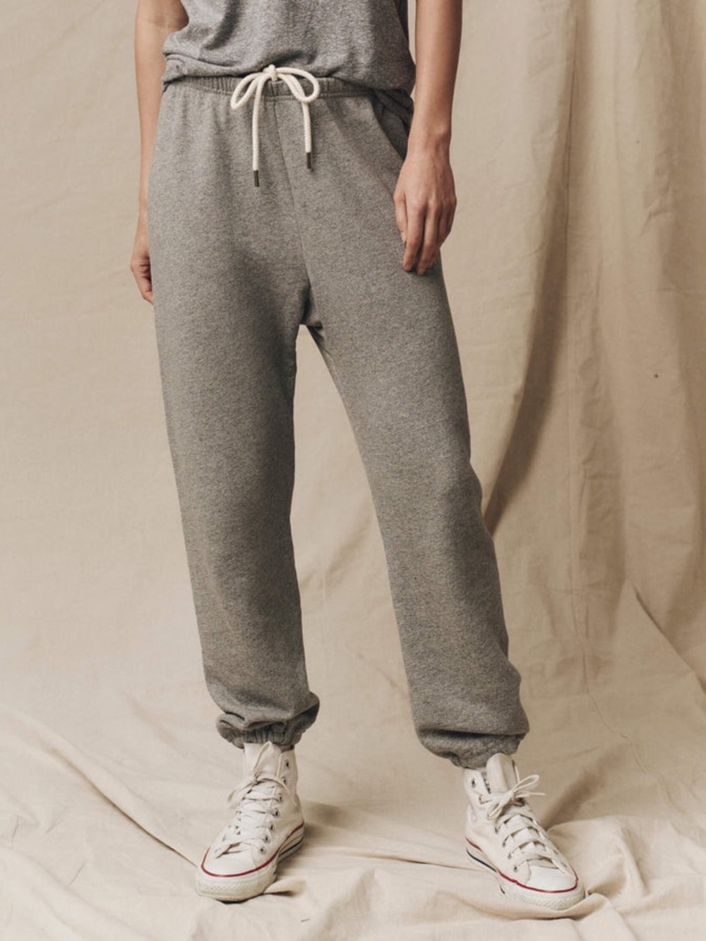 THE GREAT. Stadium Sweatpant Varsity Gray Size Medium